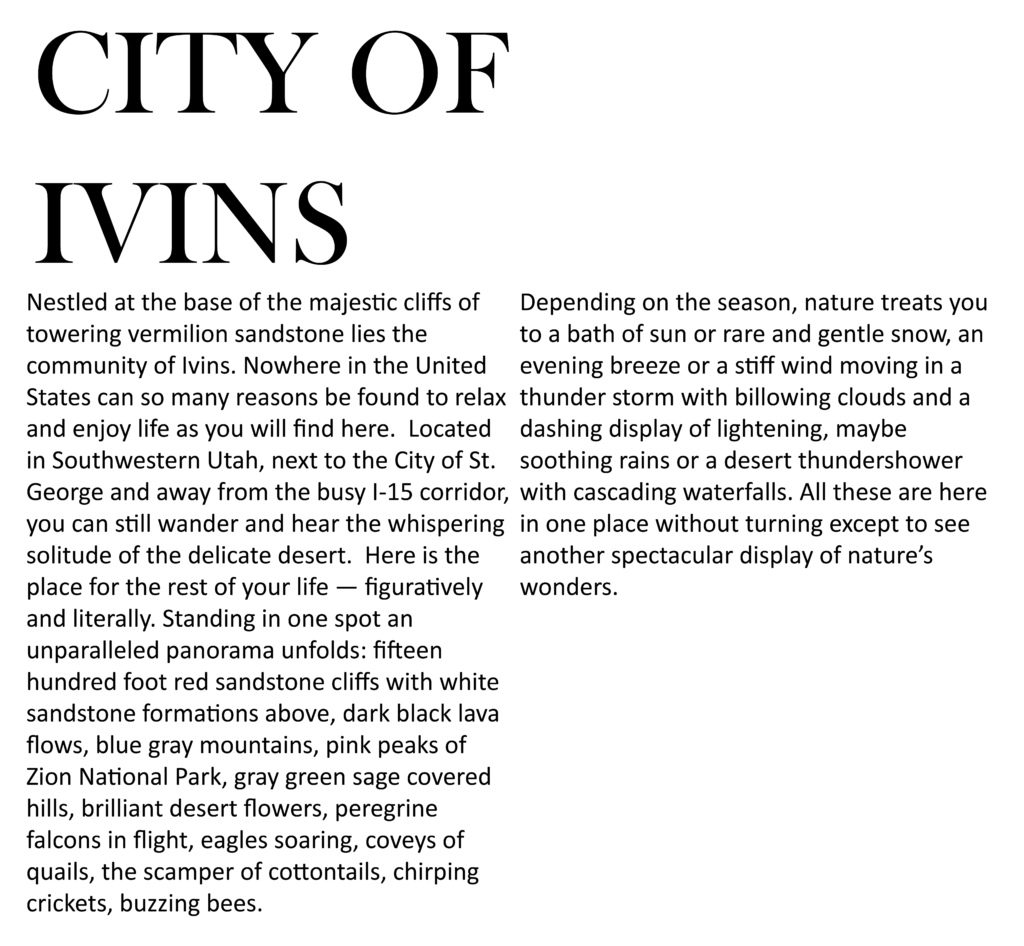 Ivins City